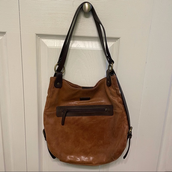 Ellington Handbags - Ellington Brown Leather Purse Backpack